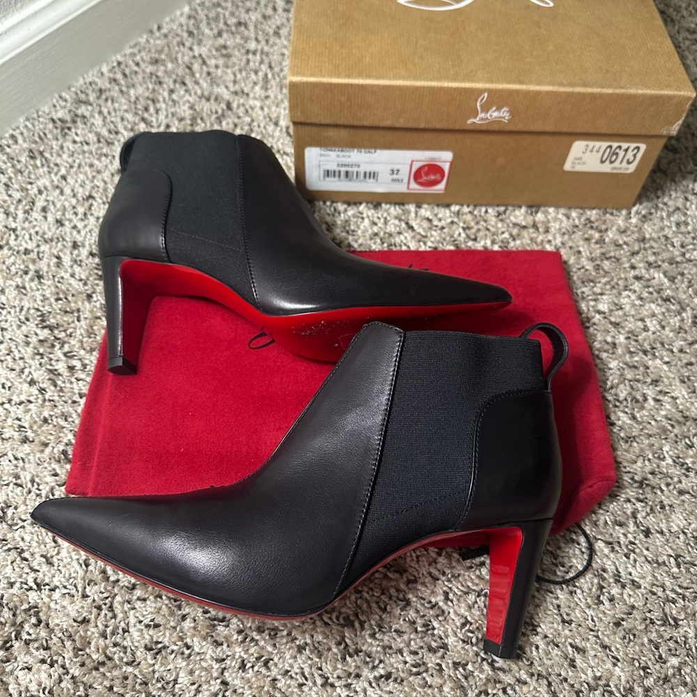 Christian Louboutin Black Heeled Ankle Boots